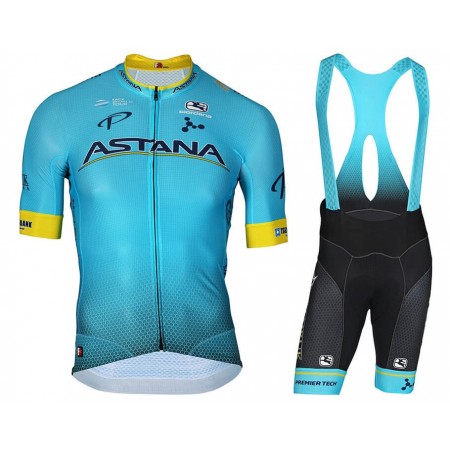 Tenue Cycliste et Cuissard à Bretelles 2018 Astana Pro Team N001